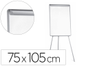 913286 - Chevalet conférence q-connect tableau magnétique 70x100cm cadre plastique pince bloc papier auget porte-marqueurs