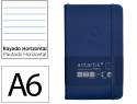 171163 - Carnet fermeture elastique antartik notes couverture     rigide a6 ligne 100 feuilles  80gr fsc coloris bleu marine
