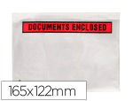 Q-Connect 156169 - Pochette documents ci-inclus q-connect auto-adhesive       transparente 165x122mm texte  anglais paquet 100 unites