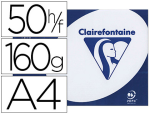 Clairefontaine 38789 - Papier clairefontaine clairalfa extra blanc a4 160g/m2 blancheur 170 opacité 93 rigidité 135 toucher satiné 50 feuilles