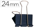 33024 - Pince q-connect double clip largeur 24mm coloris noir     boite carton 10 unites