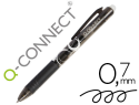 153565 - Roller q-connect écriture moyenne 0.7mm encre effaçable grip préhension gomme sertie coloris noir