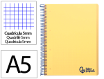 Liderpapel 9232 - Cahier spirale liderpapel a5 micro wonder 240 pages 90g    5x5mm 6 trous 5 bandes        couleurs jaune