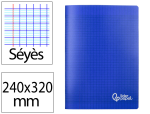 Liderpapel 171146 - Cahier piqure liderpapel couverture pp 240x320mm 96p   seyes coloris bleu