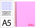 Liderpapel 9237 - Cahier spirale liderpapel a5 micro wonder 240 pages 90g    5x5mm 6 trous 5 bandes        couleurs violet