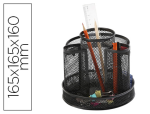 Q-Connect 153570 - Organiseur bureau q-connect rotatif maille métallique 8 compartiments diam. 165x160mm coloris noir