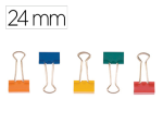 Q-Connect 155968 - Pince q-connect double clip largeur 24mm boite carton 10  unites coloris assortis