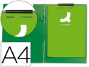 926154 - Porte-bloc q-connect plastique épaisseur 3mm a4 210x297mm porte-stylo pince coloris vert