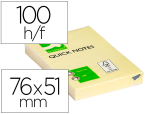 Q-Connect 17795 - Bloc-notes q-connect quick notes 51x76mm 1 bloc 100f repositionnables coloris jaune
