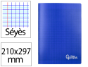 171134 - Cahier piqure liderpapel couverture pp 210x297mm 96p   seyes coloris bleu
