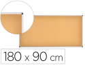 156185 - Tableau liege q-connect mural cadre aluminium resistance    humidite accessoires fixation mur 1mm epaisseur 180x90cm