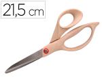 Liderpapel 169013 - Ciseaux liderpapel en acier inoxydable anneaux en matiere naturelle eco 8" 21.5 cm en   blister