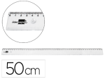 Liderpapel 911350 - Regle liderpapel plastique incassable transparent 50 cm