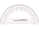 920436 - Rapporteur liderpapel 180 degrés deux échelles opposées 0 degrés 180 degrés base 14cm plastique transparent économique