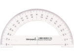 Liderpapel 920436 - Rapporteur liderpapel 180 degrés deux échelles opposées 0 degrés 180 degrés base 14cm plastique transparent économique