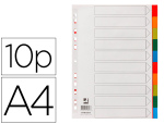 Q-Connect 170381 - Intercalaire q-connect plastique 10 positions a4     indice multiperfore