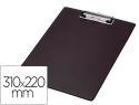 168502 - Porte-bloc q-connect carton recouvert pvc  paisseur 3mm   porte-stylo 220x310mm coloris noir