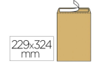 Gpv 18991 - Pochette kraft gpv adhésive qualité supérieure c4 229x324mm 90g boîte 250 unités