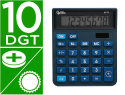 166955 - Calculatrice de bureau liderpapel xf17 8 chiffres    solaire et piles 127x105x24   mm coloris bleu