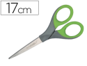 943305 - Ciseaux bureau q-connect acier inoxydable 170mm anneaux caoutchouc coloris assortis blister