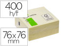 17804 - Bloc-notes q-connect cube quick notes 76x76mm 400f repositionnables sans traces coloris jaune