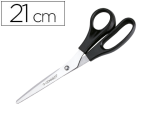 Q-Connect 58137 - Ciseaux bureau q-connect économique gaucher lames inox 210mm branches gainées abs bouts pointus coloris noir