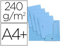 38622 - Chemise kraft oxford kraft 240g 235x320mm armoire et caisse 2 rabats intérieurs indexationcoloris bleu pastel pack 25un