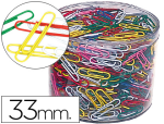 Liderpapel 919364 - Trombone nickele liderpapel 33mm coloris assortis boite de  1000 unites