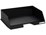 Exacompta Clairefontaine 77085 - Corbeille courrier exacompta combo maxi plastique recyclé a4+ a l'italienne superposable  255x365x103mm coloris noir