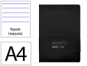 171152 - Carnet fermeture elastique antartik notes couverture     rigide a4 ligne 100 feuilles  80gr fsc coloris noir