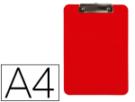 Q-Connect 155962 - Porte-bloc q-connect plastique rigide epaisseur    2.5mm a4 210x297mm pince      metallique coloris rouge