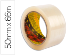 3M 77874 - Ruban adhesif scotch polypropylene transparent     silencieux 50x66m paquet 6    rouleaux