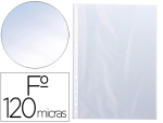 Q-Connect 979762 - Pochette q-connect polypropylene lisse perforee  folio 120 mc cristal sachet   10 unites