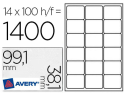 13045 - Étiquette adhésive avery laser écologique enveloppes classiques 99.1x38.1mm boîte 1400 unités