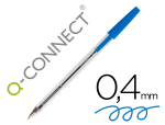 Q-Connect 17810 - Stylo-bille q-connect écriture moyenne 0.7mm encre classique bille indéformable capuchon couleur encre bleu