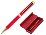 Belius 171496 - Stylo-bille belius wild west aluminium encre bleue coloris bordeaux dore boite design