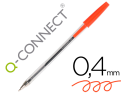 17812 - Stylo-bille q-connect écriture moyenne 0.7mm encre classique bille indéformable capuchon couleur encre rouge