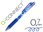 Q-Connect 153564 - Roller q-connect écriture moyenne 0.7mm encre effaçable grip préhension gomme sertie coloris bleu