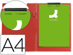 Q-Connect 926153 - Porte-bloc q-connect plastique épaisseur 3mm a4 210x297mm porte-stylo pince coloris rouge