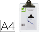 Q-Connect 937683 - Porte-bloc q-connect polypropylène épaisseur 4mm a4 210x29  7mm pince métallique coloris  transparent