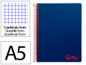 9239 - Cahier spirale liderpapel a5 micro wonder 240 pages 90g    5x5mm 6 trous 5 bandes        couleurs bleu marine