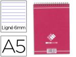 Oxford University Press 21830 - Bloc bureau conquerant sept a5 reliure intégrale 148x210mm 180pages 60g ligné coloris cerise