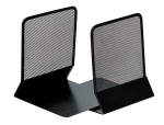 Q-Connect 44052 - Serre-livres q-connect maille métallique excellent maintient documents jeu de 2 supports 135x152x165mm coloris noir