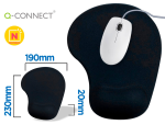 Q-Connect 155717 - Tapis souris q-connect repose-poignet mousse         augmente confort facilement   nettoyable coloris noir
