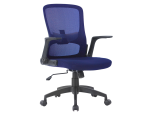 Q-Connect 156276 - Chaise bureau q-connect rotative base nylon maille    maximum supporte 130kg        910+75x550x610mm coloris bleu