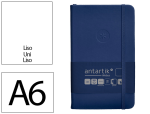 Antartik 171162 - Carnet fermeture elastique antartik notes couverture rigide a6 papier uni ivoire 100 feuilles 80gr fsc bleu marine