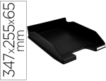 Exacompta Clairefontaine 158389 - Corbeille a courrier exacompta combo midi polystyrene solide stable superposable a4+ 347x255x65mm coloris noir