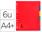 Q-Connect 39510 - Intercalaire q-connect carte lustrée 225g 6 positions a4+ 212x310mm