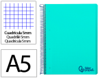Liderpapel 9236 - Cahier spirale liderpapel a5 micro wonder 240 pages 90g    5x5mm 6 trous 5 bandes        couleurs vert clair