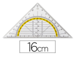 Liderpapel 59099 - Équerre géométrie liderpapel graduée longueur côté majeur 50cm dimension hypoténuse 16cm plastique sans préhension fixe